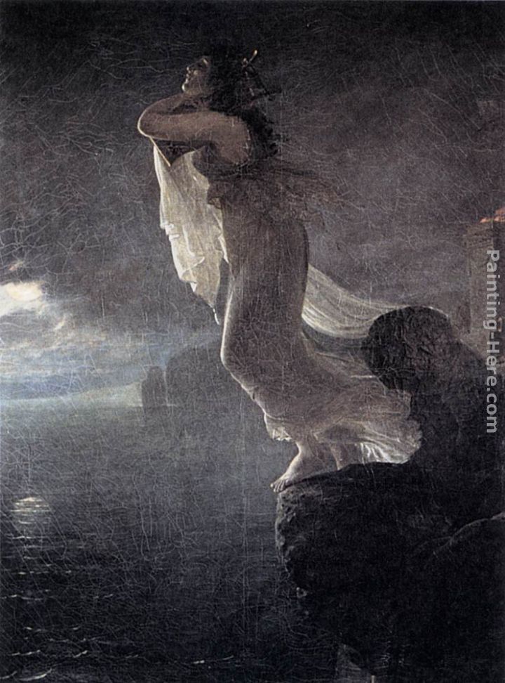 Sappho at Leucate painting - Antoine Jean Gros Sappho at Leucate art painting